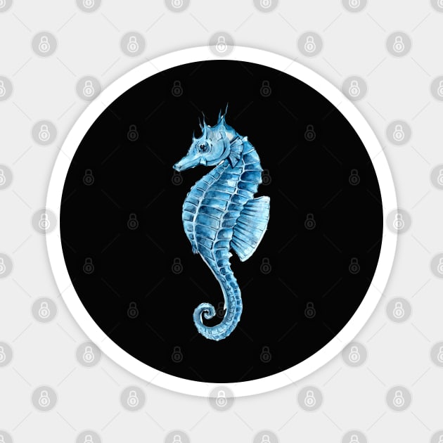 Cute Seahorse Magnet by Happy Art Designs